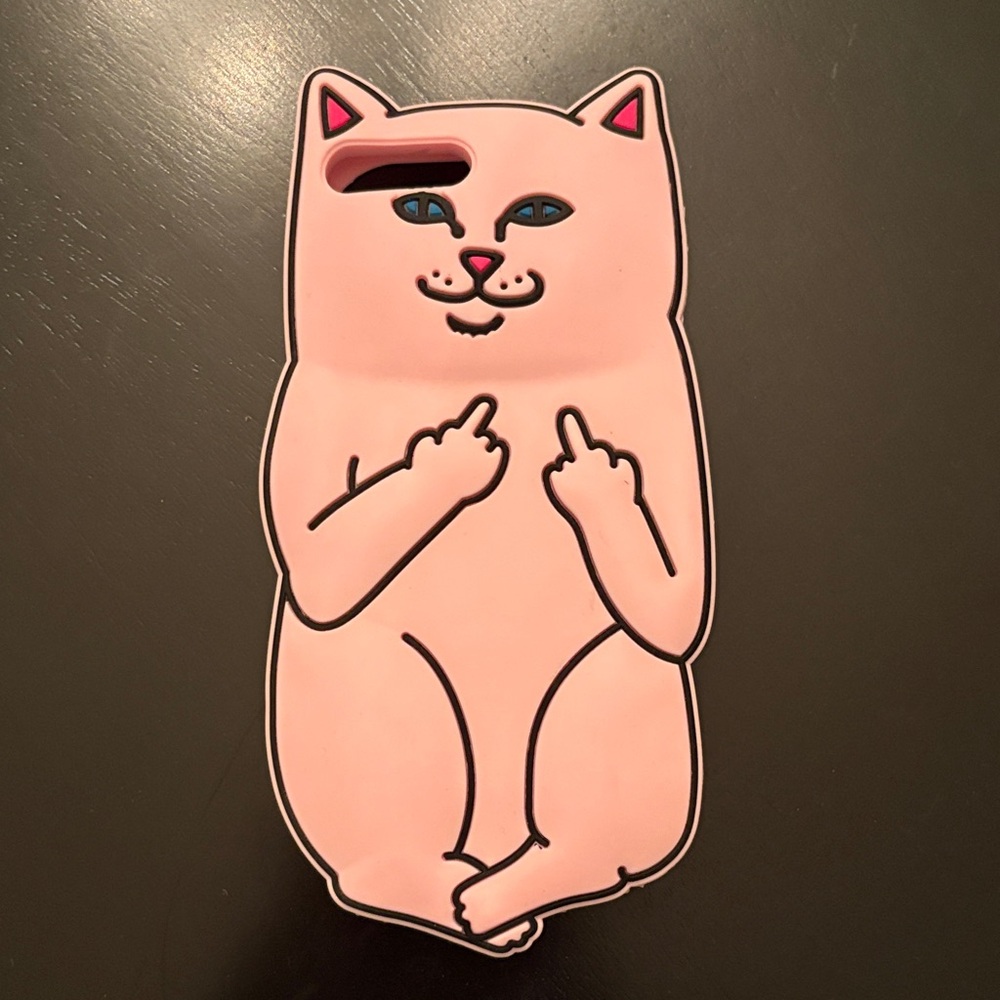 Pink Cat Silicone iPhone 7/8 Plus Case